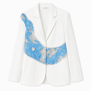 Azure Sequin Contrast Blazer