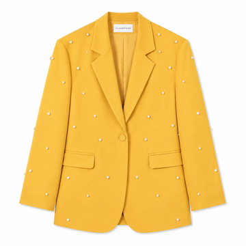 Pearl Detail Relaxed Blazer