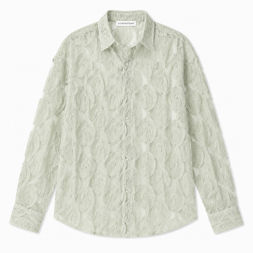Misty Leaf Draped Shirt