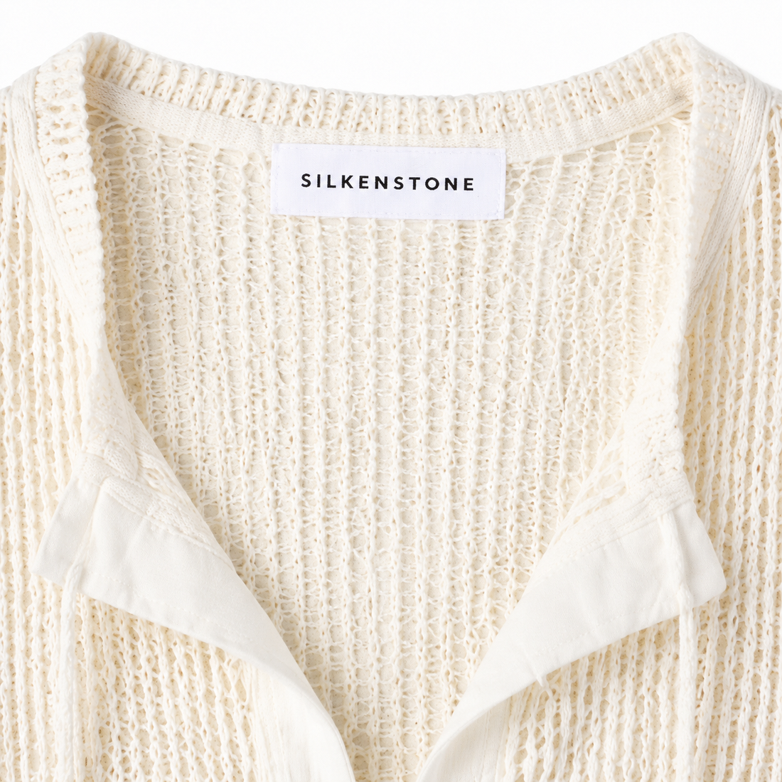 Ivory Sheer Sequin Layered Tee