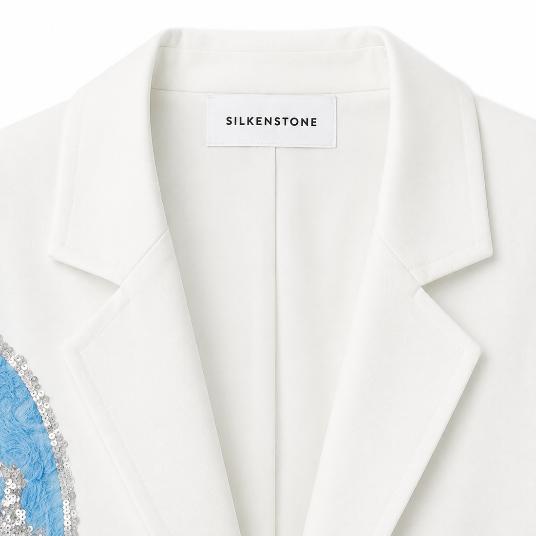 Azure Sequin Contrast Blazer