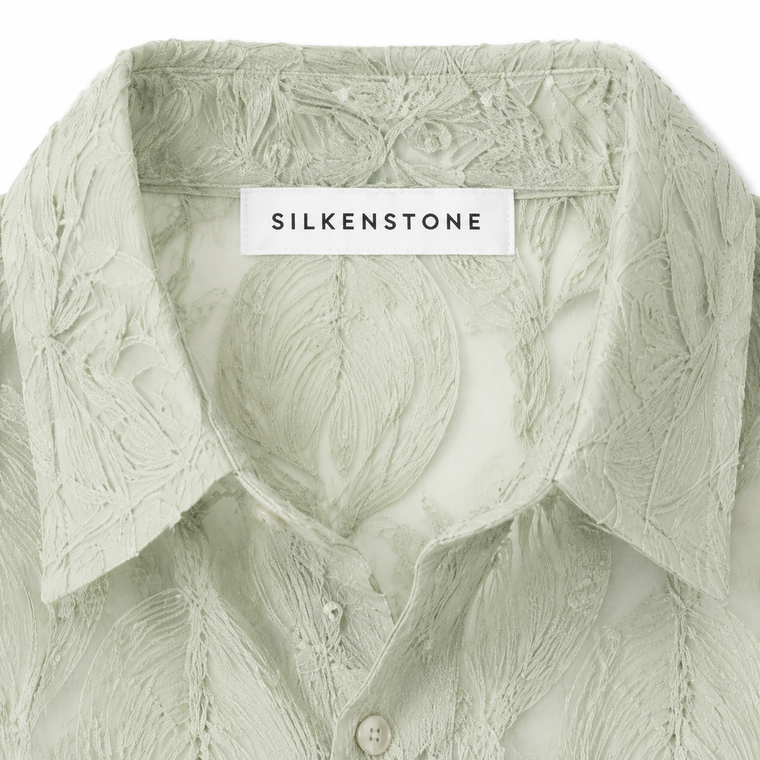 Misty Leaf Draped Shirt