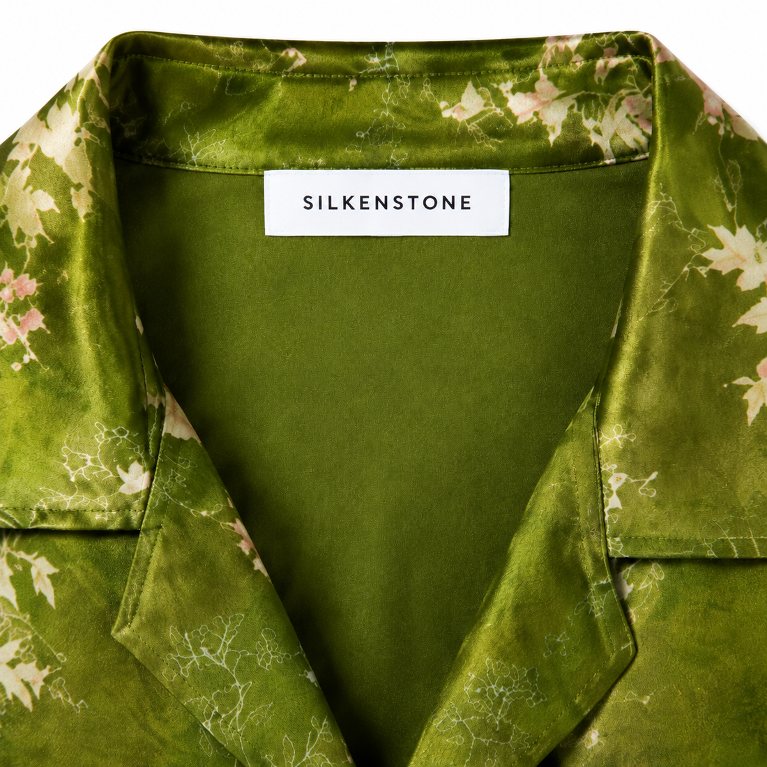 Emerald Silk Print Shirt