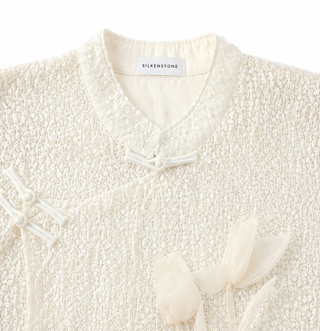 Modern Heritage Sequin Mandarin Shirt